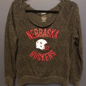 Huskers wide neck sweater